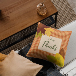 Autumn Gingham Thanksgiving Sierkussen