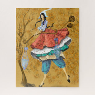 Autumn Girl Jigsaw Puzzle peinture Imaginaire