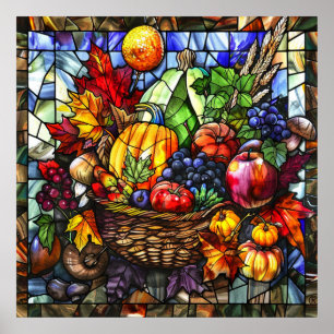 Autumn Glas in lood Art Poster