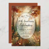 Autumn Glow Enchanted Forest Milestone Jubileum Kaart (Voorkant / Achterkant)