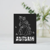 Autumn Gnome Black Background Colour Activity Briefkaart (Staand voorkant)