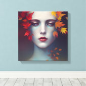 Autumn Goddess Canvas Print (Insitu (Houten vloer))