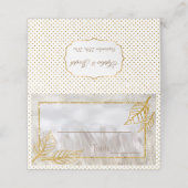 Autumn Gold Chestnut Leaves Table number (Buitenkant ongevouwen)