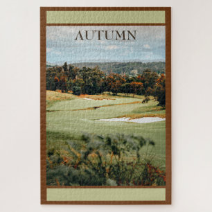 Autumn Golf Scene Foto Jigzaag Puzzle Legpuzzel