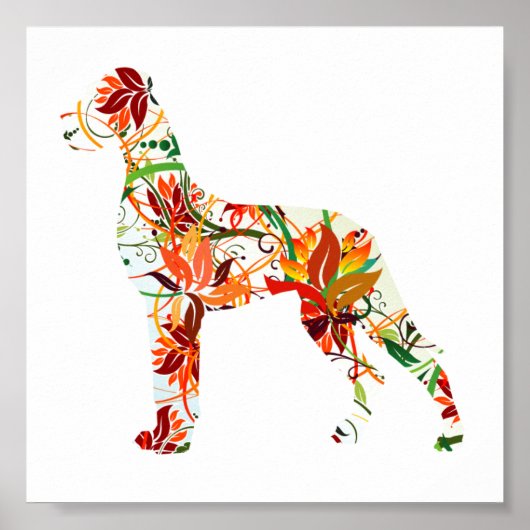Autumn Great Dane Poster (Voorkant)