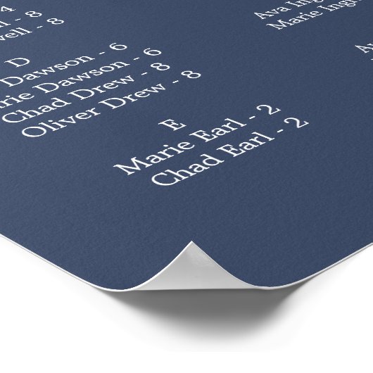 Autumn Greenery | Alfabetische zeegarakter Poster (Hoek)