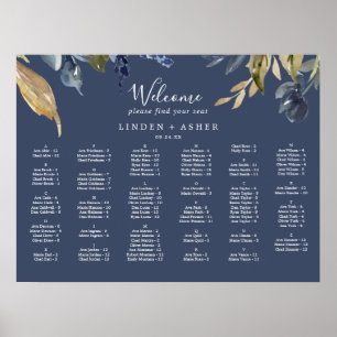Autumn Greenery Alfabetische zeegarakter Poster