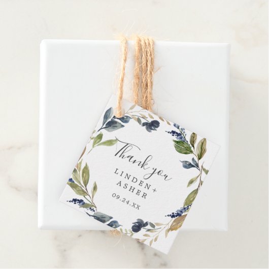 Autumn Greenery Hartelijk dank Bedankjes Labels (In situ)