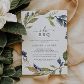 Autumn Greenery I Do BBQ Engagement Party Kaart