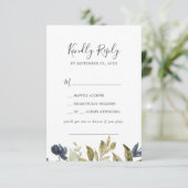 Autumn Greenery Song Request RSVP Card (Staand voorkant)