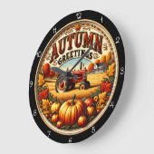 Autumn Greetings Tractor Grote Klok (Hoek)
