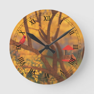 Autumn Guardian Clock Ronde Klok