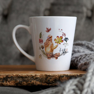 Autumn Gypsy Wildflower   Illustratie Waterverf Latte Mok