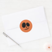 Autumn Halloween Pumpkin Classic Round Sticker (Envelop)