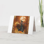 Autumn Halloween Witch Kaart (Achterkant)