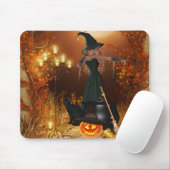 Autumn Halloween Witch Muismat (Met muis)