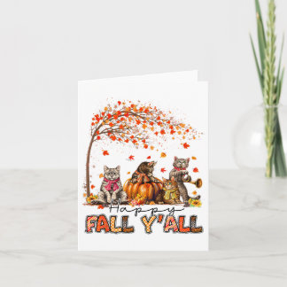 Autumn Happy Herfst Yall Cats Autumn Lover Pompoen Kaart