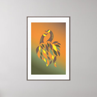 Autumn Harmony Birds – Feng Shui Kunst voor Liefde Canvas Afdruk