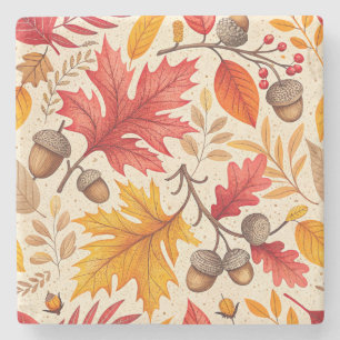 Autumn Harmony: een kleurrijke Herfst Stenen Onderzetter