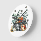 Autumn Harvest Clock Ronde Klok (Hoek)