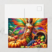 Autumn Harvest Fairy Briefkaart (Voorkant / Achterkant)