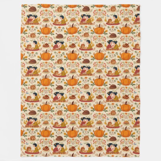 Autumn Harvest Fleece Blanket (Voorkant)