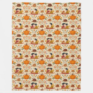 Autumn Harvest Fleece Blanket Deken