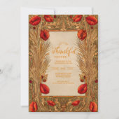 Autumn Harvest Floral Celebration Kaart (Voorkant)