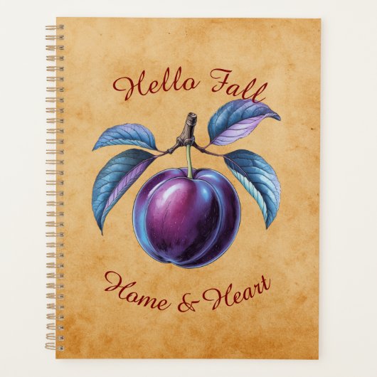 Autumn Harvest Fruit Art met aangepaste tekst Planner (Voorkant)