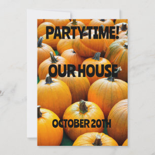 AUTUMN HARVEST HALLOWEEN INVITATIONS CITROUILLES