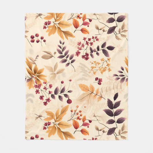 Autumn Harvest Harmony Fleece Deken (Voorkant)