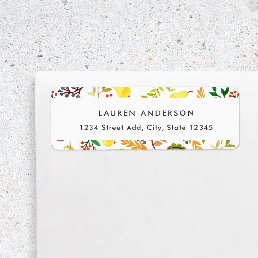 Autumn Harvest Personalized Return Address Etiket