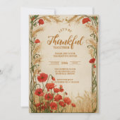 Autumn Harvest Poppy Celebration Kaart (Voorkant)