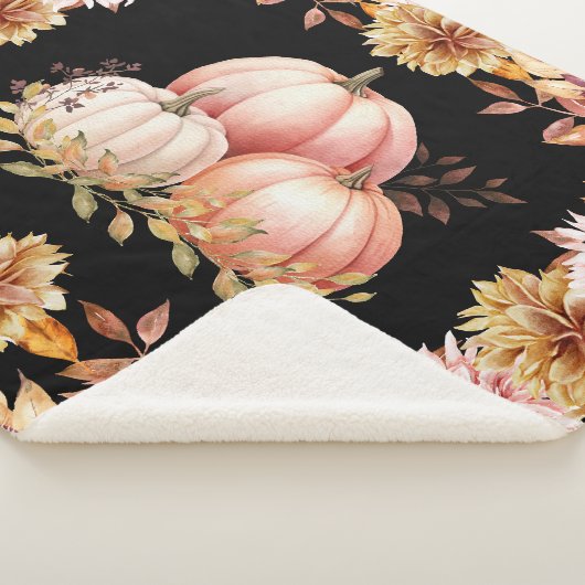 Autumn Harvest Pumpkin Patch Sherpa Deken (3/4)