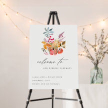 Autumn Harvest Pumpkin Wedding Welcome