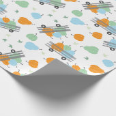 Autumn Harvest Pumpkins Wagon Pattern Cadeaupapier (Hoek)