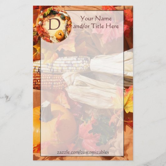 Autumn Harvest Stationery Briefpapier (Voorkant)