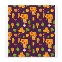 Autumn Healthy Harvest Veggie en Fruits Throw Pi