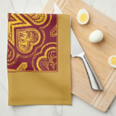 'Autumn Hearts' Kitchen Towel Theedoek (Quarter Fold)