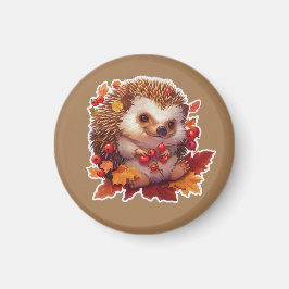 Autumn Hedgehog Adventure 2 Magneet