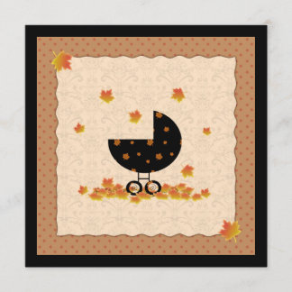 Autumn Herfst Baby shower nodigt uit tot genderneu Kaart