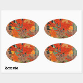 Autumn-Herfst, fijne kunst van Tom Thomson, Ovale Sticker (Vel)