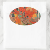Autumn-Herfst, fijne kunst van Tom Thomson, Ovale Sticker (Tas)
