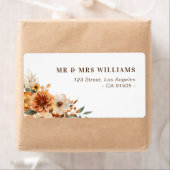 Autumn herfst Flowers adreslabel Etiket (Insitu)