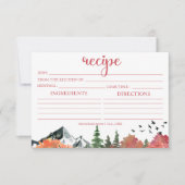 Autumn Herfst Mountain Forest Recept Kaart (Voorkant)