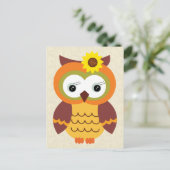 Autumn Herfst Owl Briefkaart (Staand voorkant)