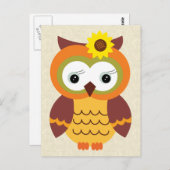 Autumn Herfst Owl Briefkaart (Voorkant / Achterkant)