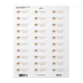 Autumn Herfst Pompoen Elegant Script Adres Etiket (Full Sheet)