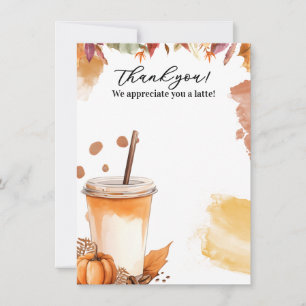 Autumn Herfst Pumpkin Spice Party Invitation Bedankkaart