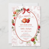 Autumn Herfst Toile Apple Baby shower Kaart (Voorkant)